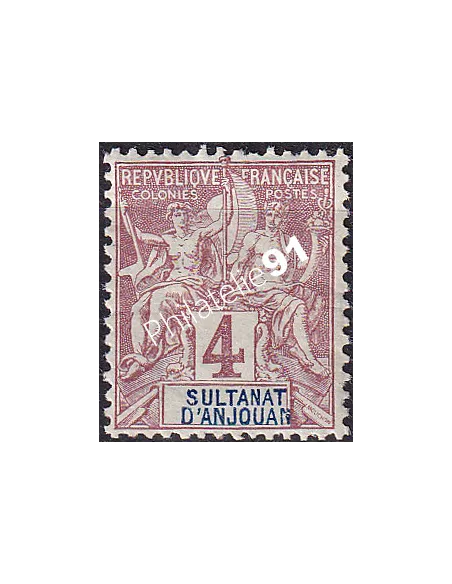 ANJOUAN, n° 3 charnière, timbres des colonies françaises