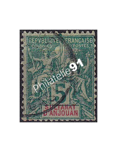 ANJOUAN, n° 4 oblitéré, timbres des colonies françaises