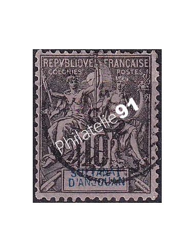 ANJOUAN, n° 5 oblitéré, timbres des colonies françaises