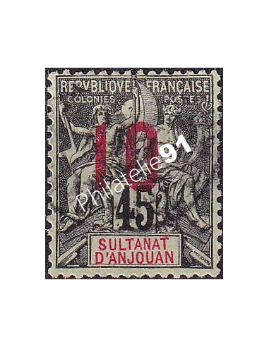 ANJOUAN, n° 27 oblitéré, timbres des colonies françaises