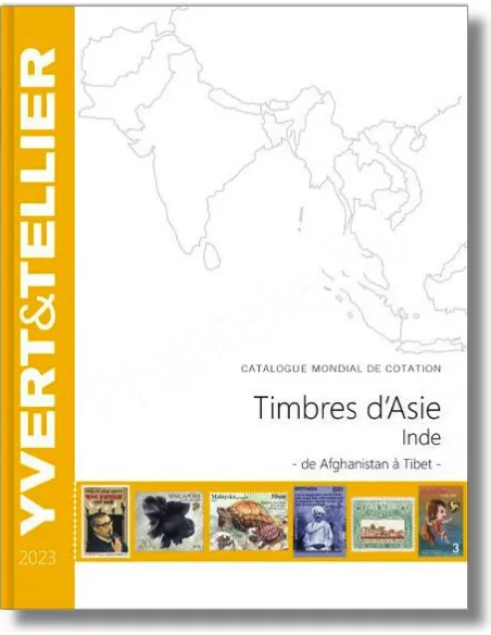 Catalogue Asie-Inde 2023 de Afghanistan à Tibet, catalogue de cotation