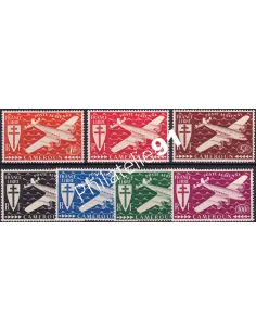 Timbres du Cameroun PA n° 12 à 18, Timbres colonies francaises