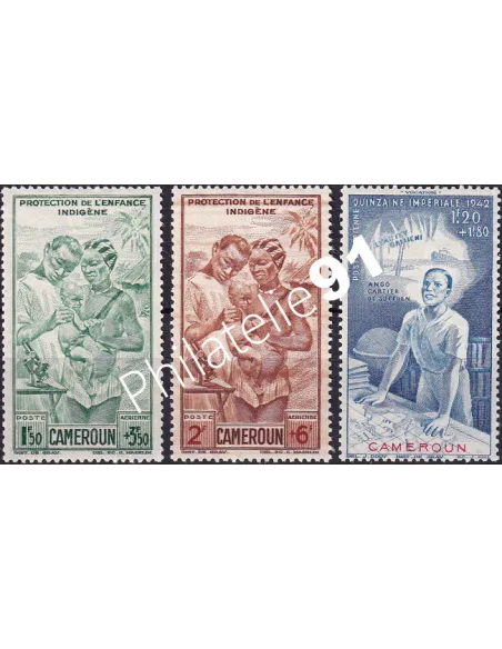 Cameroun, PA n° 19 à 21 charnière, Timbres colonies francaises