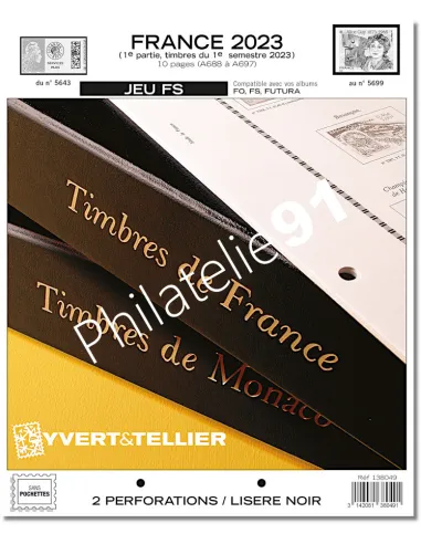 Jeu Yvert et Tellier France FS 2023, matériel philatélique