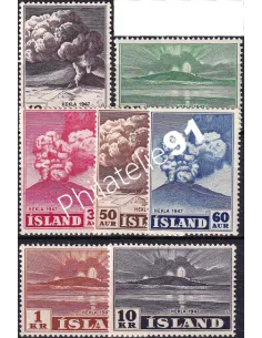 Islande, n° 208 à 214 charnière, timbres d'Europe