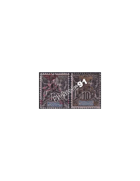 Nouvelle Calédonie, n° 72 et 72A charnière, Timbres des Colonies