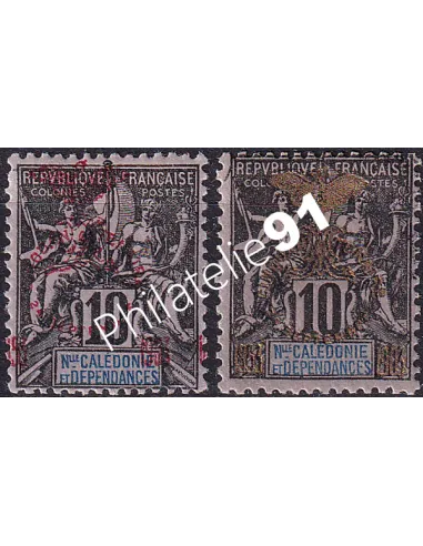 Nouvelle Calédonie, n° 72 et 72A charnière, Timbres des Colonies