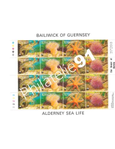 Alderney, n° 61 à 64 en Feuille, Collection Timbres Europe