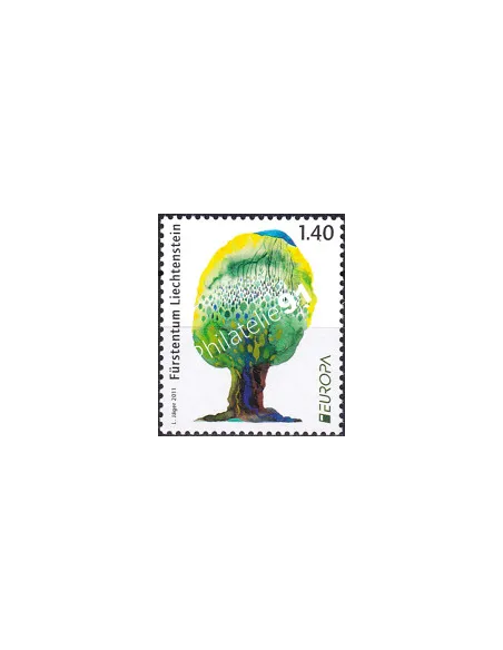 Liechtenstein, n° 1532, collection timbres Europa