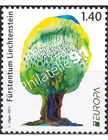 Liechtenstein, n° 1532, collection timbres Europa