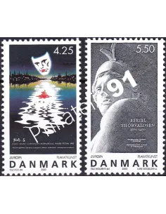 Danemark, n° 1344 à 1345, collection timbres Europe