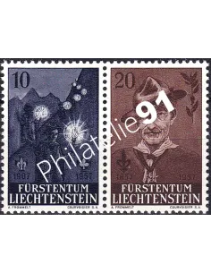 LIECHTENSTEIN, n° 322 à 323, en Paire, collection timbres Europe