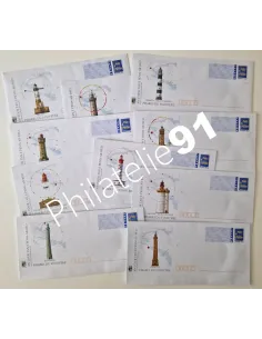 France, 10 Prêts à poster neufs, Phares, Collection lettre France