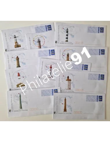 France, 10 Prêts à poster neufs, Phares, Collection lettre France