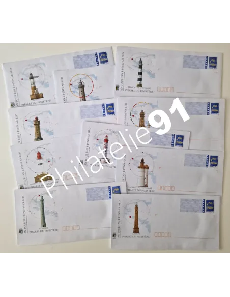 France, 10 Prêts à poster neufs, Phares, Collection lettre France