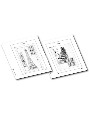 Jeu DAVO France 2023 pour blocs extras, matériel philatélique