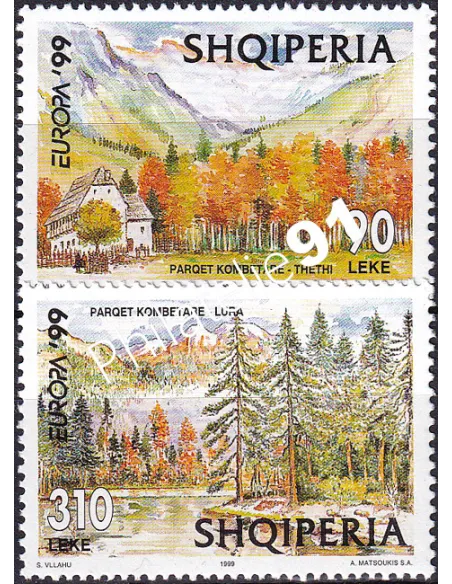 Timbres d'Albanie n° 2446 à 2447, collection timbres Europe