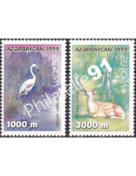 Azerbaïdjan, n° 384 à 385, collection timbres Europe