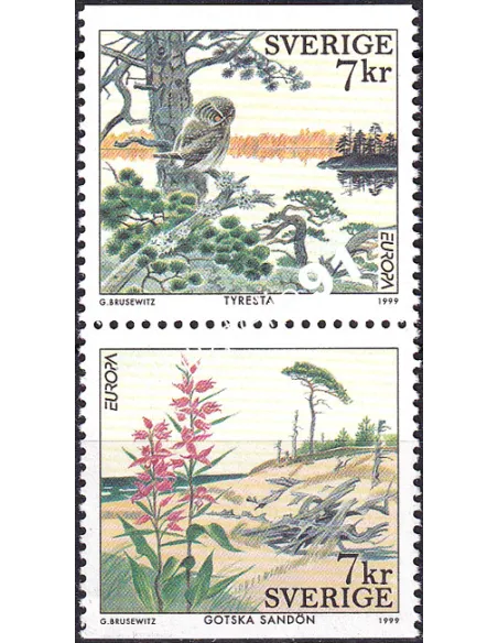 Timbres de Suède n° 2104 à 2105, collection timbres Europe