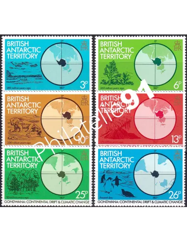 Antarctique britannique, n° 108 à 113, Collection Timbres du Monde