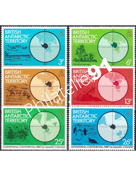 Antarctique britannique, n° 108 à 113, Collection Timbres du Monde