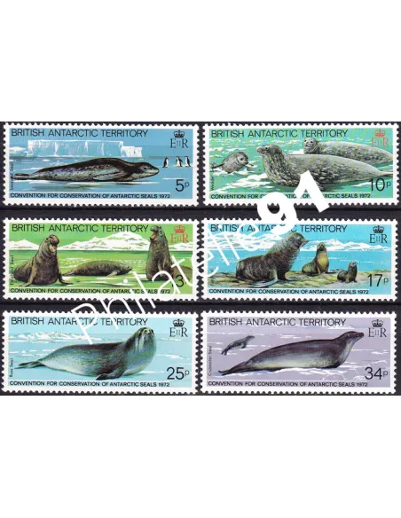 Antarctique britannique, n° 118 à 123, Collection Timbres du Monde
