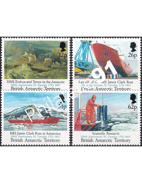 Antarctique britannique, n° 205 à 208, Collection Timbres du Monde