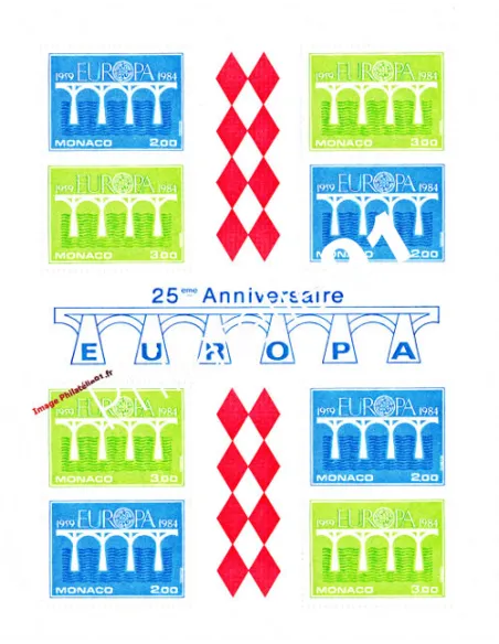 MONACO - BF n° 28** - EUROPA 1984 - Pont de la coopération europée