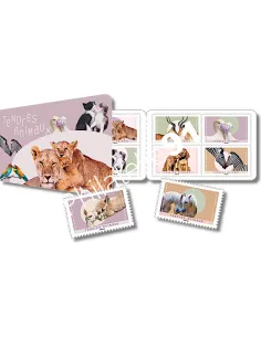 Carnet n° 2242, tendres animaux, collection timbres de France 2023