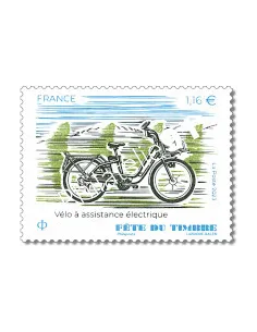 Timbre Vélo à assistance électrique, collection timbre de France 2023