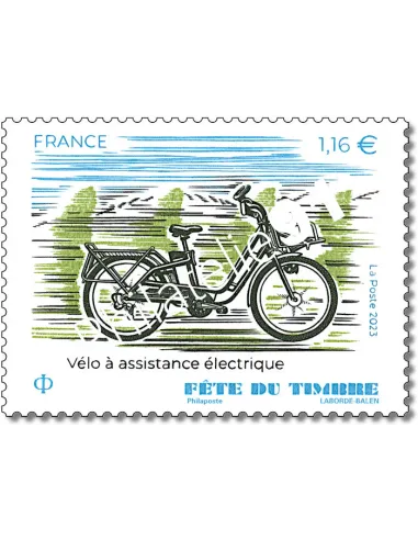 Timbre Vélo à assistance électrique, collection timbre de France 2023