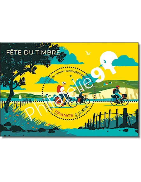 Feuille n° 5659, cyclotourisme, timbres de France 2023