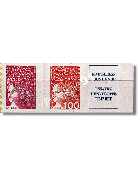 Timbre n° 3101b (adhésif n°16b) Marianne du 14 Juillet (carnet)