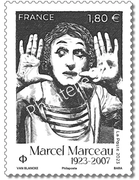 Timbre Marcel Marceau, collection timbre de France 2023