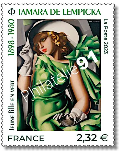 Timbre 5680, Tamara de Lempicka, peintre polonaise, timbre de France