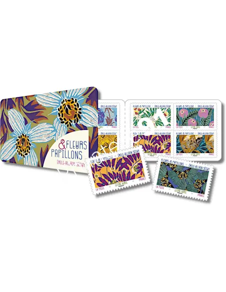 Carnet n° 2276, fleurs et papillons, timbres de France 2023