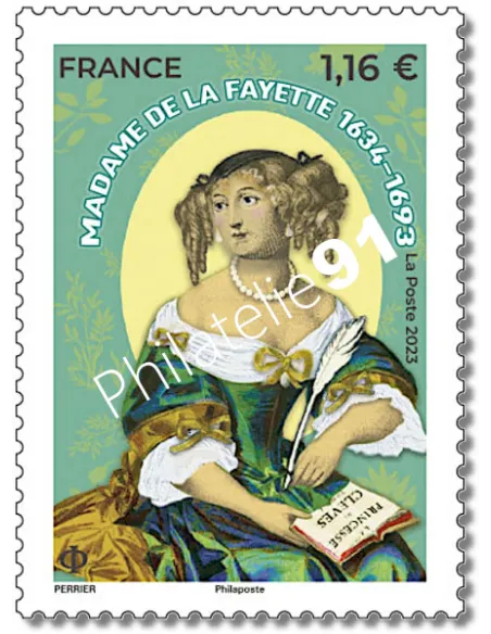 Timbre 5681, Madame de La Fayette, timbre de France