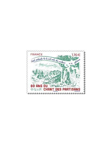 Timbre 5686, 80 ans du Chant des partisans, timbre de France