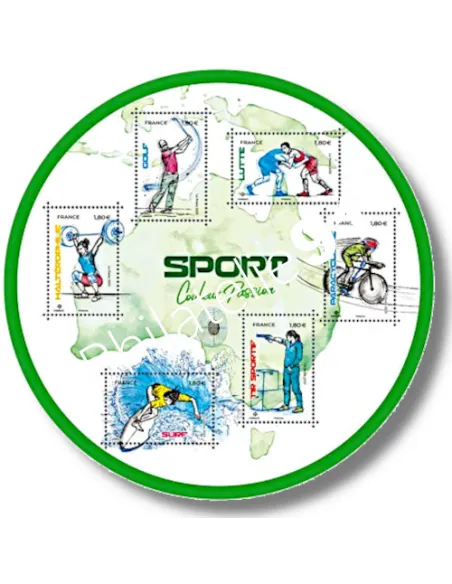 Bloc 5688, sport. Couleur passion, timbres de France