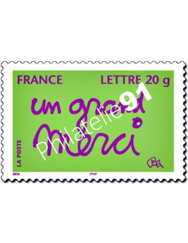 ADH. n° 205 - Timbre de message - Merci