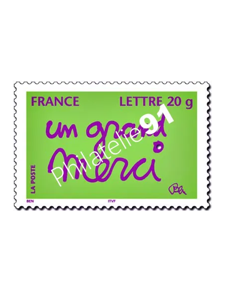 ADH. n° 205 - Timbre de message - Merci