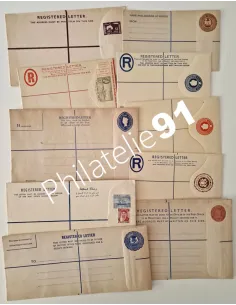 Colonies britanniques, Lot d'entiers postaux, lettres Europe