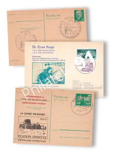 Allemagne, Lot de 3 Entiers Postaux oblitérés, polaire, lettres Europe