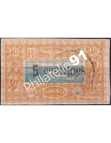 COTE DES SOMALIS n° 28 oblitéré, timbre colonies françaises