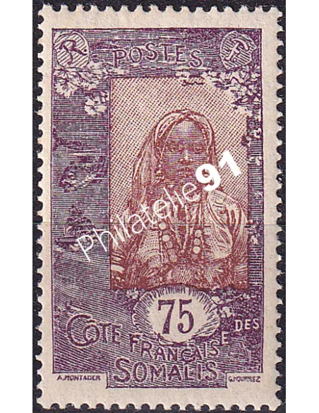 COTE DES SOMALIS n° 131 charnière, timbre colonies françaises