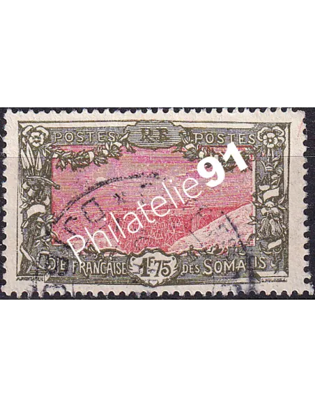 COTE DES SOMALIS n° 135A oblitéré, timbre colonies françaises