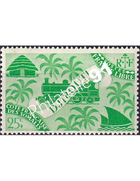 COTE DES SOMALIS n° 236, timbre colonies françaises