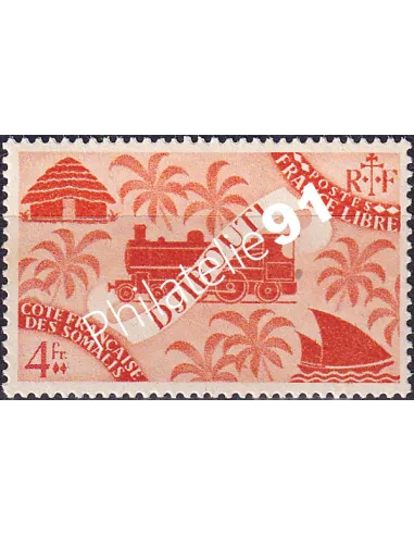 COTE DES SOMALIS n° 244, timbre colonies françaises