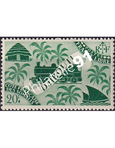 COTE DES SOMALIS n° 247 charnière, timbre colonies françaises