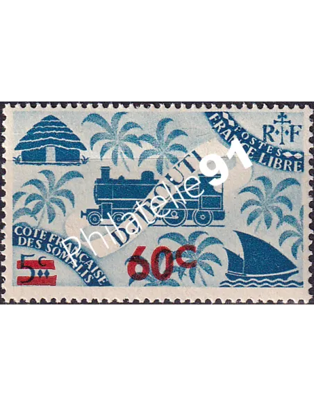 COTE DES SOMALIS n° 255 charnière, timbre colonies françaises